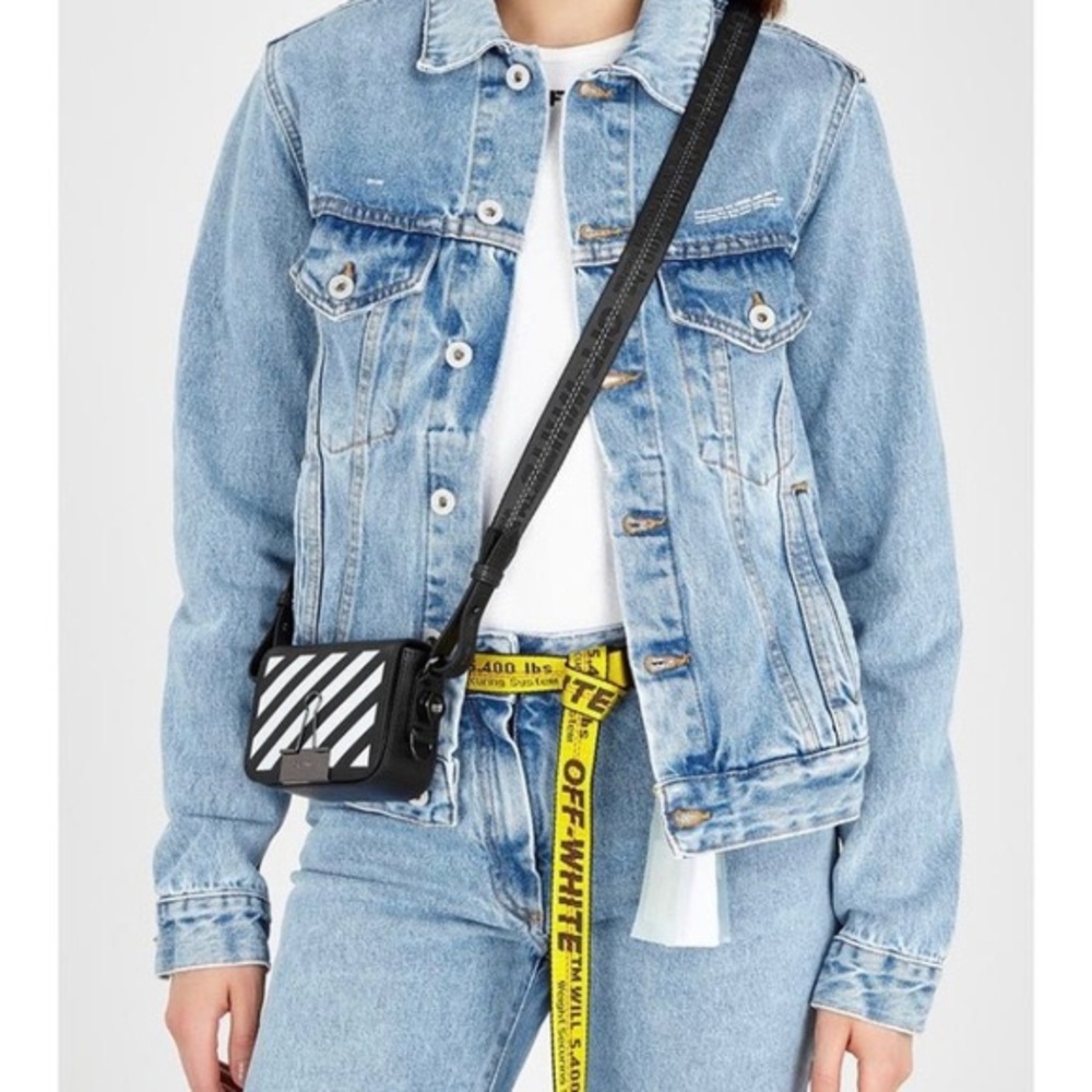 Off-White Baby Diagonal Flap Shoulder Bag